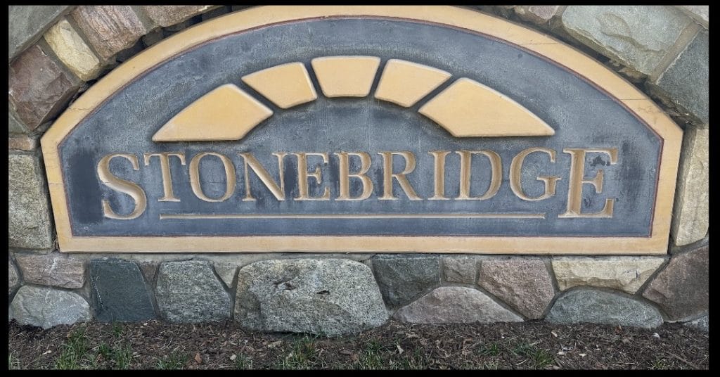 before painted sign Ann arbor subdivision